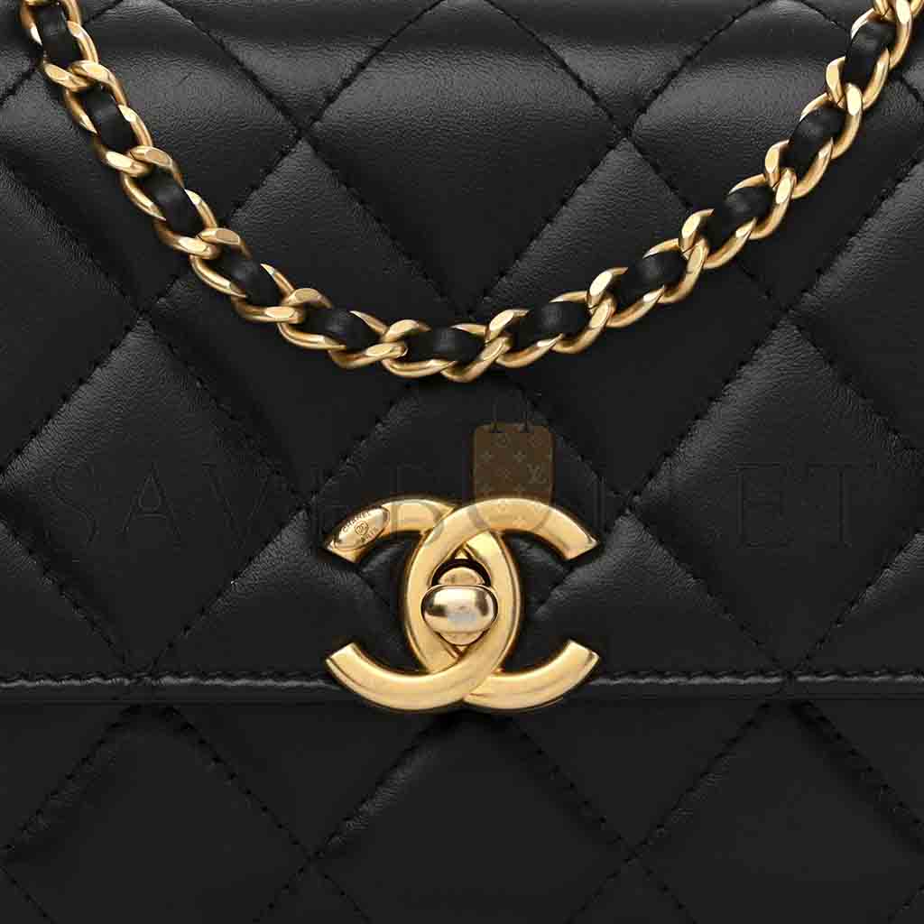 CHANEL MASTER CALFSKIN QUILTED MINI PERFECT FIT FLAP BLACK (19*12*8cm) 